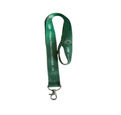 Branded lanyards at event