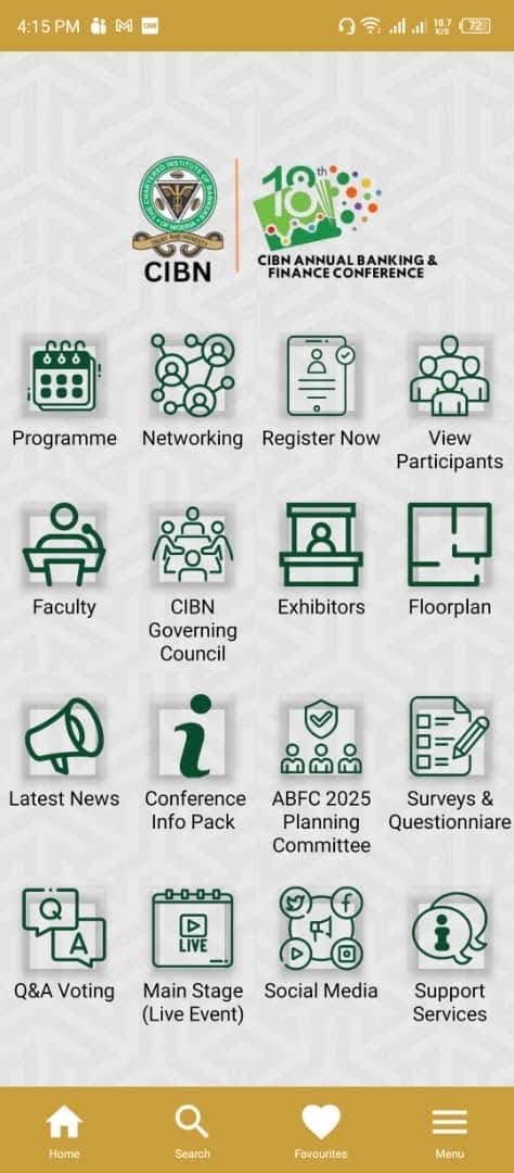 Event Mobile App on device